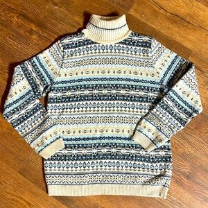 Vintage Northern Reflections Fair Isle Turtleneck